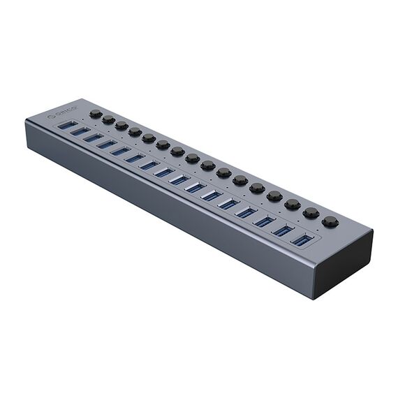 Orico BT2U3-16AB Hub 16x USB-A 3.0 with switches - gray - USB Hubs & Card Readers - Peripherals - Techbox