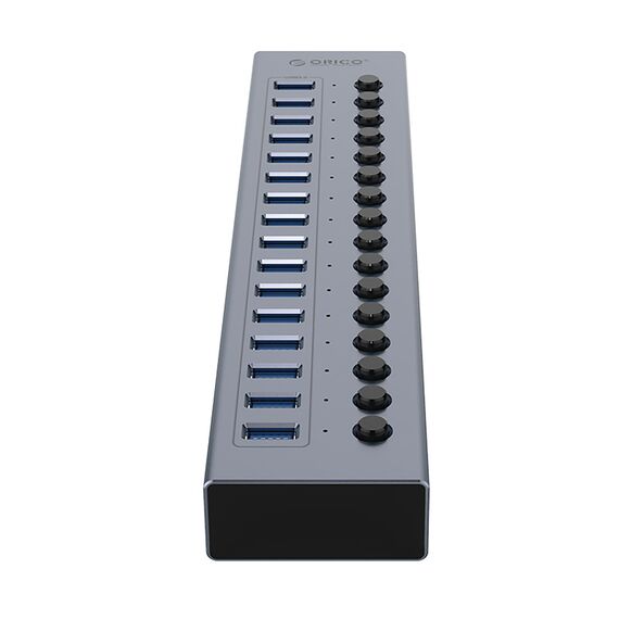 Orico BT2U3-16AB Hub 16x USB-A 3.0 with switches - gray - USB Hubs & Card Readers - Peripherals - Techbox