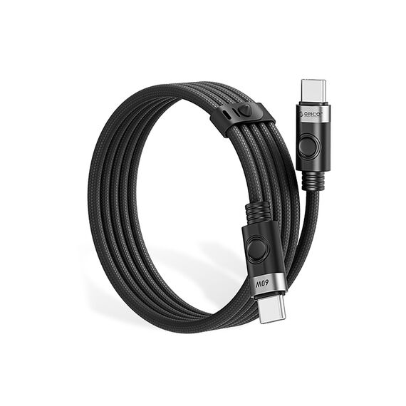 Orico CDX 60W 3A Power Delivery USB-C - USB-C 1m Cable - Black - Cables & Adapters - Cables & Accessories - Techbox