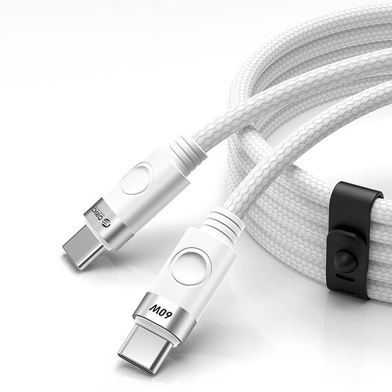 Orico CDX 60W 3A Power Delivery USB-C - USB-C 1m Cable - White - Cables & Adapters - Cables & Accessories - Techbox