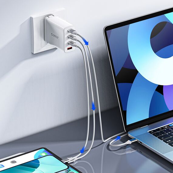 Orico CDX 60W 3A Power Delivery USB-C - USB-C 1m Cable - White - Cables & Adapters - Cables & Accessories - Techbox