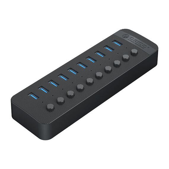 Orico CT2U3-10AB 10x USB-A 3.0 Hub with Switches - Black - USB Hubs & Card Readers - Peripherals - Techbox