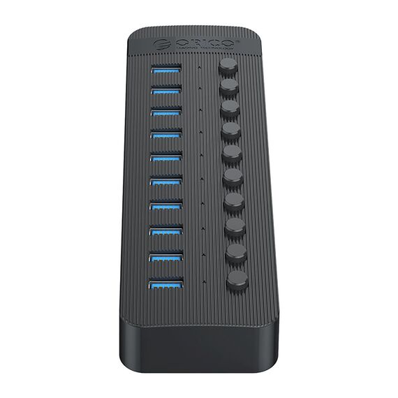 Orico CT2U3-10AB 10x USB-A 3.0 Hub with Switches - Black - USB Hubs & Card Readers - Peripherals - Techbox