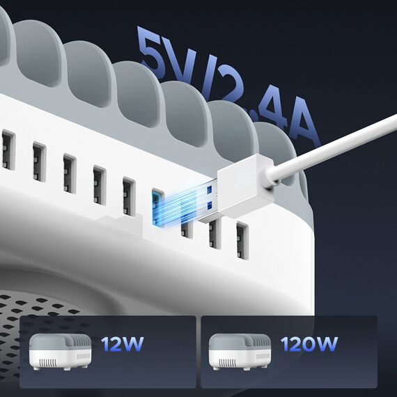 Orico DUK-10P-V1 Smart Charging Station 10 x USB-A - White - Powerbanks - Smartphone Chargers - Techbox