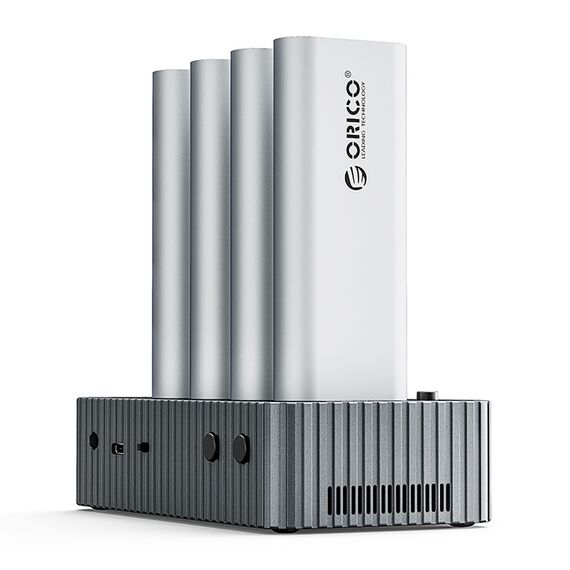 Orico IT48N-C 4-Disk Docking Station with M.2 NVME Clone Function - Gray - Cases & Accessories - Hard Drives - Techbox
