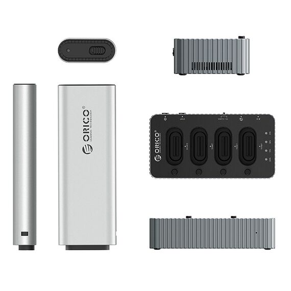 Orico IT48N-C 4-Disk Docking Station with M.2 NVME Clone Function - Gray - Cases & Accessories - Hard Drives - Techbox