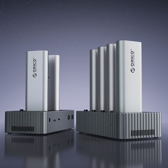 Orico IT48N-C 4-Disk Docking Station with M.2 NVME Clone Function - Gray - Cases & Accessories - Hard Drives - Techbox