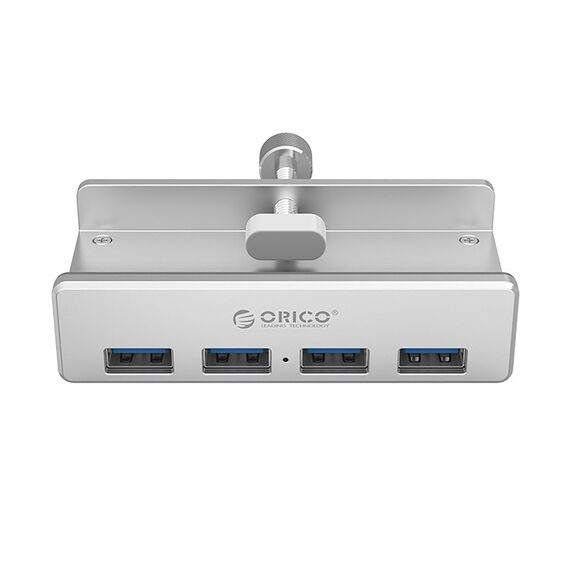Orico MH4PU Hub Clamp-Mounted 4x USB-A 3.0 - Silver | Techbox