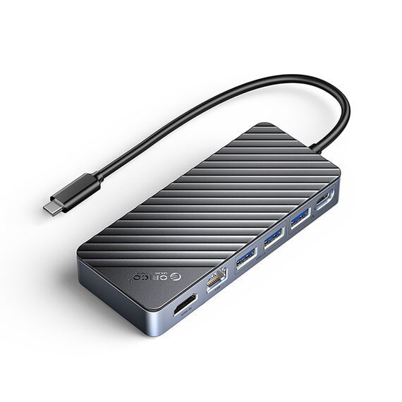 Orico OM28PR-G2 USB-C Docking Station with M.2 Drive Slot + 1 x USB-A 3.2 + 1x USB-C 3.2 + 2x USB-A 2.0 + 1x HDMI + 1x Ethernet - Black | Techbox