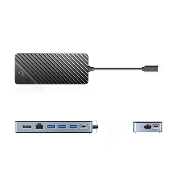 Orico OM28PR-G2 USB-C Docking Station with M.2 Drive Slot + 1 x USB-A 3.2 + 1x USB-C 3.2 + 2x USB-A 2.0 + 1x HDMI + 1x Ethernet - Black | Techbox
