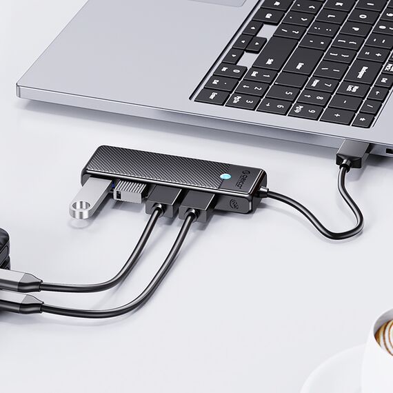 Orico PAPW4A-C3 USB-A Hub Docking Station 4x USB-A 3.0 - Black | Techbox
