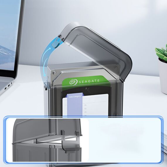Orico PPH-25 protective case 2.5" disk box - semi-transparent, gray | Techbox
