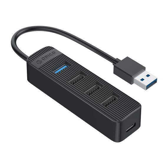 Orico TWU32-4A USB-A 3.0 hub / 4x USB-A 3.0 + 3x USB-A 2.0 + USB-C 5V/3A - black | Techbox