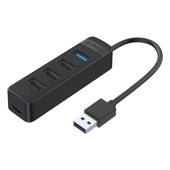 Orico TWU32-4A USB-A 3.0 hub / 4x USB-A 3.0 + 3x USB-A 2.0 + USB-C 5V/3A - black | Techbox