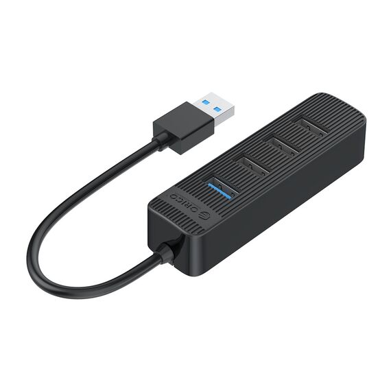 Orico TWU32-4A USB-A 3.0 hub / 4x USB-A 3.0 + 3x USB-A 2.0 + USB-C 5V/3A - black | Techbox