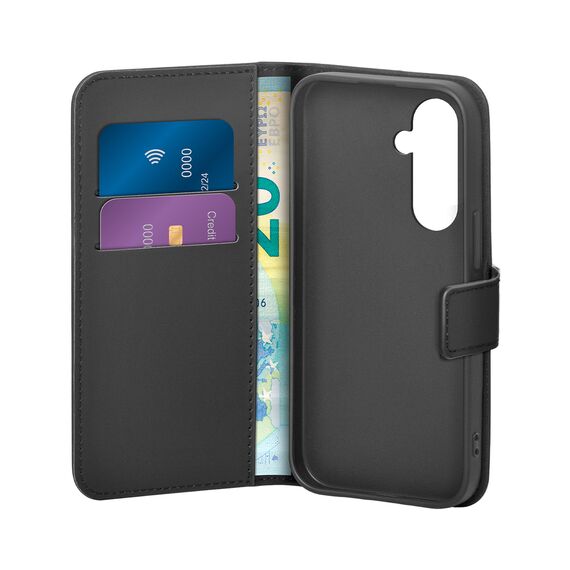Puro Booklet Case with Flip and Wallet for Samsung Galaxy S25 - Black - Uncategorized Cases (2) - Cases - Techbox