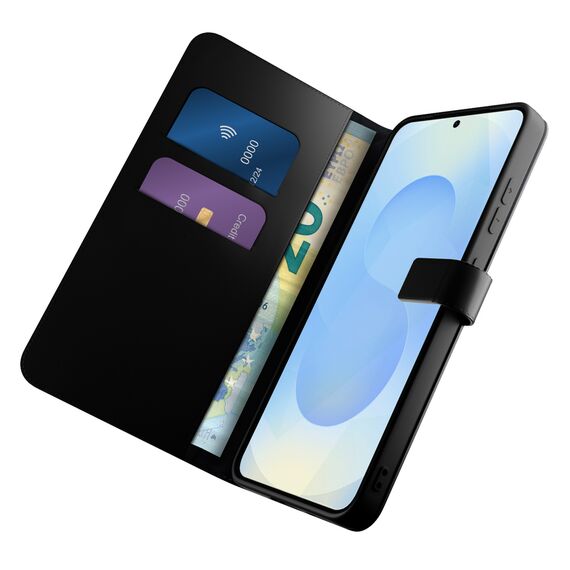 Puro Booklet Case with Flip and Wallet for Samsung Galaxy S25 - Black - Uncategorized Cases (2) - Cases - Techbox
