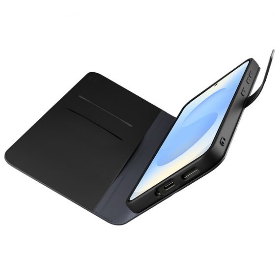 Puro Booklet Case with Flip and Wallet for Samsung Galaxy S25 - Black - Uncategorized Cases (2) - Cases - Techbox