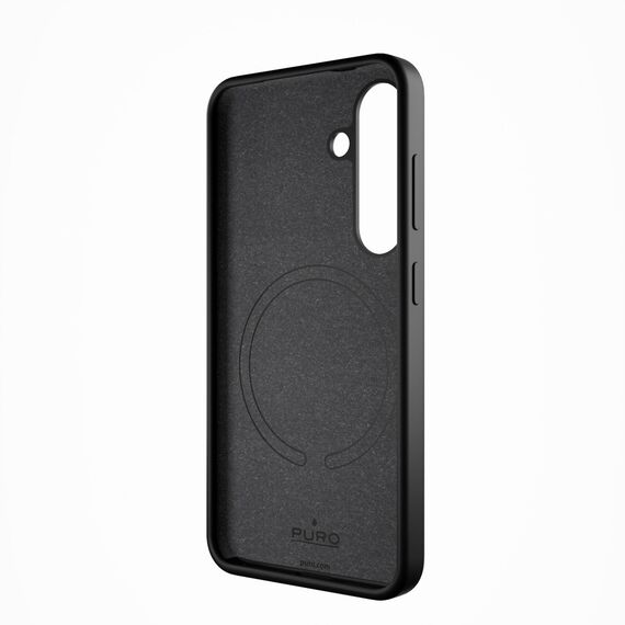 Puro Icon Mag Silicone Case with MagSafe for Samsung Galaxy S25 - Black - Uncategorized Cases (2) - Cases - Techbox