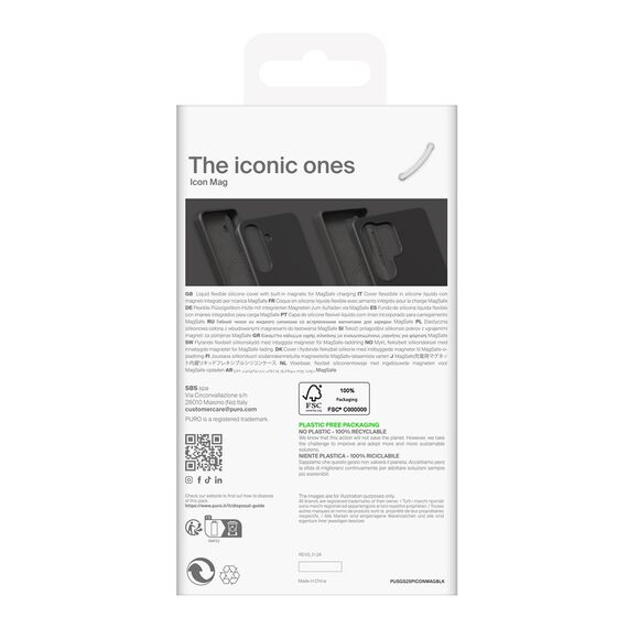 Puro Icon Mag Silicone Case with MagSafe for Samsung Galaxy S25+ - Black - Uncategorized Cases (2) - Cases - Techbox