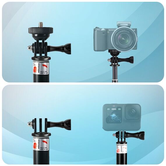 Tech-Protect GA100 Monopad &amp; Selfie Stick for GoPro / DJI - Black