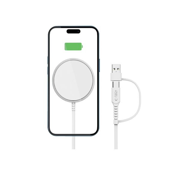 Tech-Protect QI15W-A44 Magnetic Wireless Charger with MagSafe - White