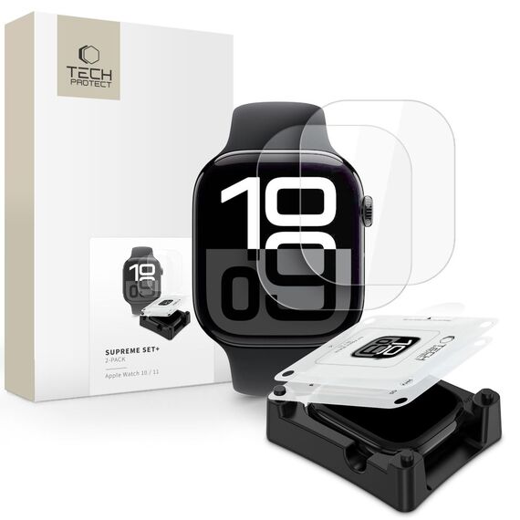 Tech-Protect Supreme Hydrogel Film Set 2-pack for Apple Watch 10 42 mm - transparent | Techbox
