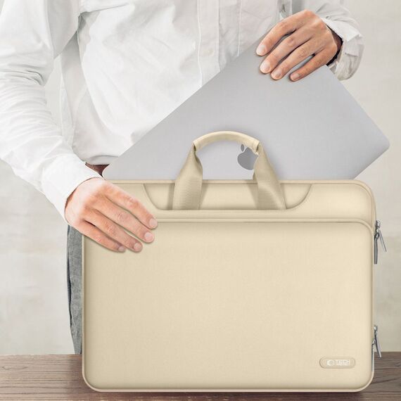 Tech-Protect Pocket 13-14 Laptop Bag - Beige | Techbox