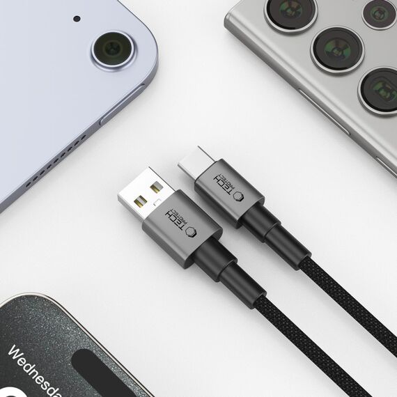 Tech-Protect UltraBoost DNA USB-A / USB-C Cable 15W/3A 200cm - Gray - Cables & Adapters - Cables & Accessories - Techbox