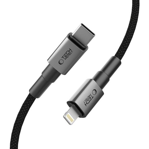 Tech-Protect UltraBoost DNA USB-C / Lightning PD27W/3A cable 100 cm - gray - Cables & Adapters - Cables & Accessories - Techbox