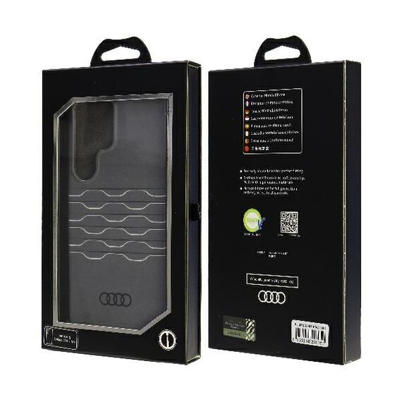 Audi IML Geometric Pattern Case S24 Ultra S928 black/black hardcase AU-IMLS24U-A6/D3-BK