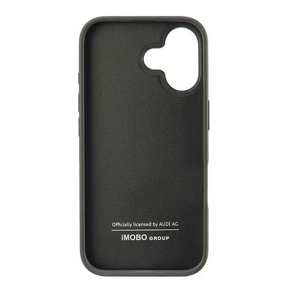 Audi Synthetic Leather iPhone 16 6.1" black/black hardcase AU-TPUPCIP16-GT/D2-BK