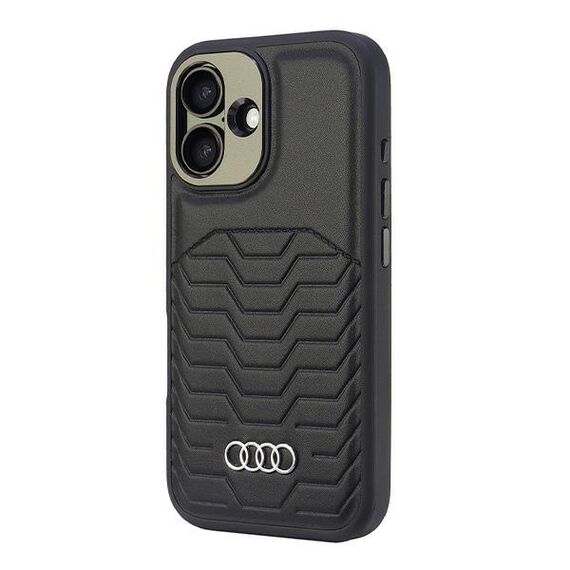 Audi Synthetic Leather MagSafe iPhone 16 6.1" black/black hardcase AU-TPUPCMIP16-GT/D3-BK