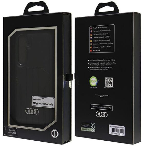 Audi Synthetic Leather MagSafe S24 S921 black/black hardcase AU-TPUPCMS24-Q5/D1-BK