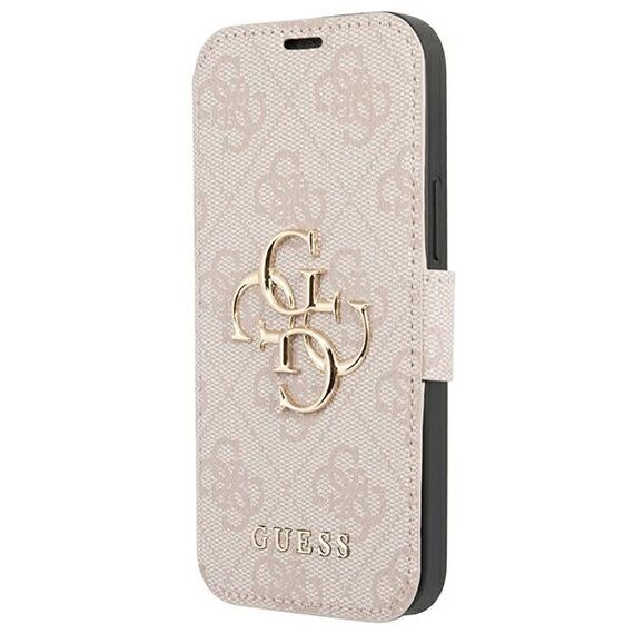 Guess GUBKP13X4GMGPI iPhone 13 Pro Max 6.7" pink/pink book 4G Big Metal Logo