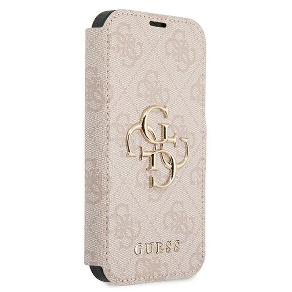 Guess GUBKP13X4GMGPI iPhone 13 Pro Max 6.7" pink/pink book 4G Big Metal Logo