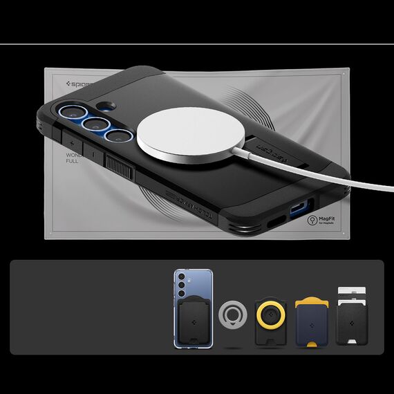 Spigen Tough Armor MagSafe case for Samsung Galaxy S25 - black - Samsung Cases - Cases - Techbox