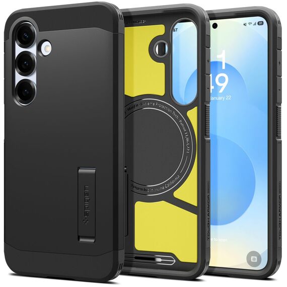 Spigen Tough Armor MagSafe case for Samsung Galaxy S25 - black - Samsung Cases - Cases - Techbox