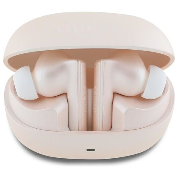 Guess Bluetooth Headphones GUTWST88MCTGP TWS + Docking Station Pink Capsule Printed Logo