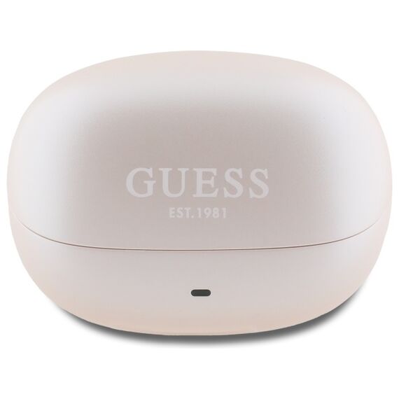 Guess Bluetooth Headphones GUTWST88MCTGP TWS + Docking Station Pink Capsule Printed Logo