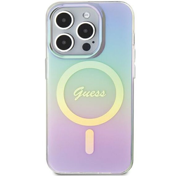 Guess GUHMP15XHITSU iPhone 15 Pro Max 6.7" purple/purple hardcase IML Iridescent MagSafe