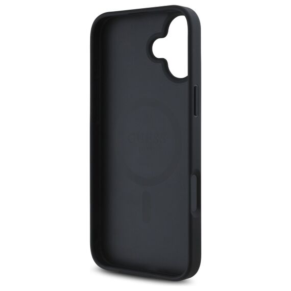 Guess GUHMP16SP4ROPEMCK iPhone 16 6.1" black/black hardcase 4G Flowers Print MagSafe