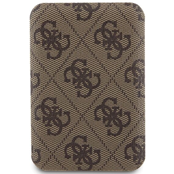 Guess Powerbank inductive 15W GUPB5FP4EMGW 5000mAh brown/brown 4G Leather Metal Logo MagSafe - Powerbanks - Smartphone Chargers - Techbox