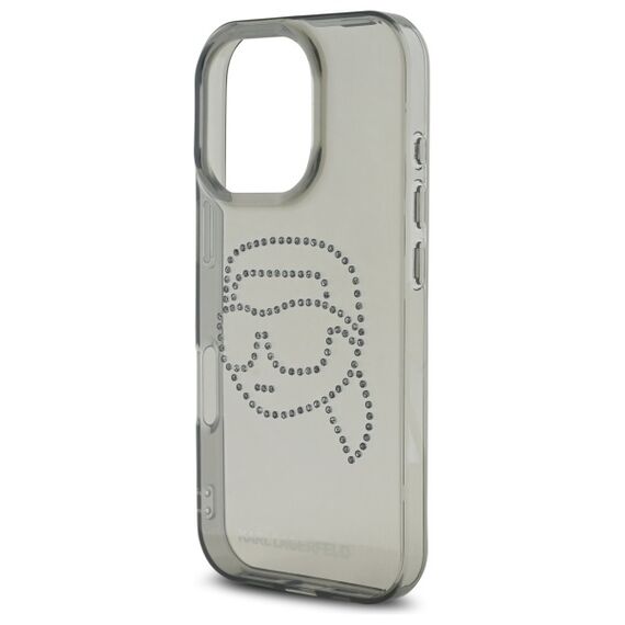 Karl Lagerfeld KLHCP16XHKHDCELK iPhone 16 Pro Max 6.9" black/black hardcase IML Rhinestones Karl Head