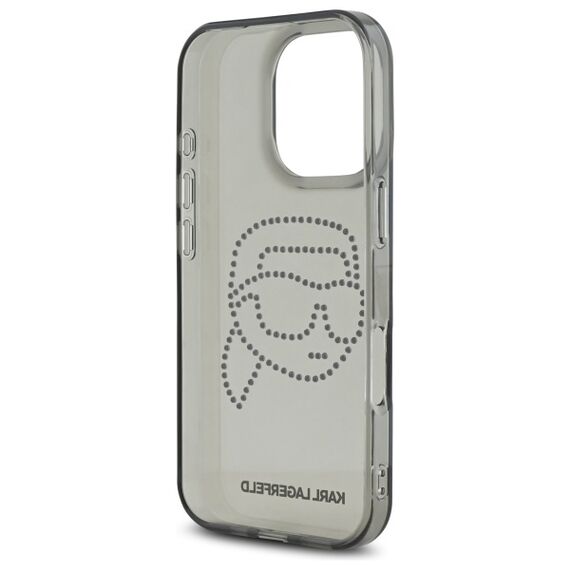 Karl Lagerfeld KLHCP16XHKHDCELK iPhone 16 Pro Max 6.9" black/black hardcase IML Rhinestones Karl Head