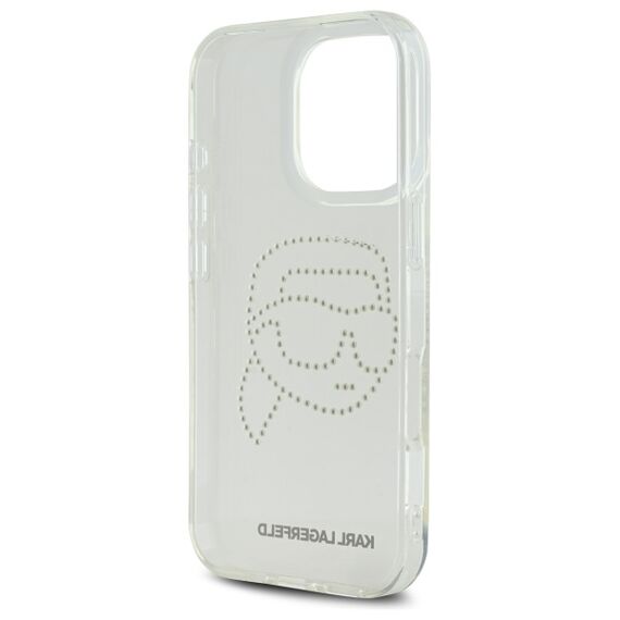 Karl Lagerfeld KLHCP16XHKHDCELT iPhone 16 Pro Max 6.9" transparent hardcase IML Rhinestones Karl Head