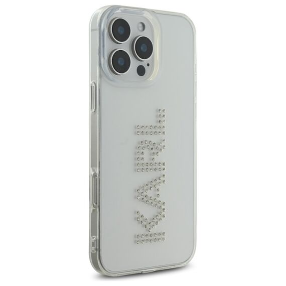 Karl Lagerfeld KLHCP16XHKLSTDCT iPhone 16 Pro Max 6.9" Clear Hard Case IML Rhinestones Logo - Apple Cases - Cases - Techbox