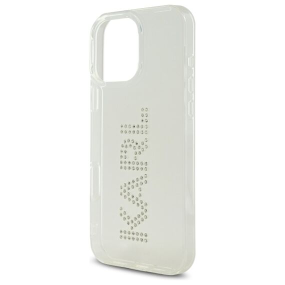 Karl Lagerfeld KLHCP16XHKLSTDCT iPhone 16 Pro Max 6.9" Clear Hard Case IML Rhinestones Logo - Apple Cases - Cases - Techbox