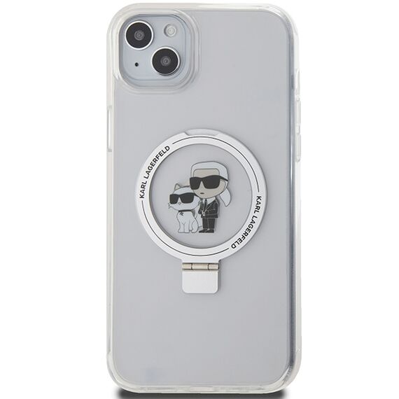 Karl Lagerfeld KLHMP15MHMRSKCH iPhone 15 Plus / 14 Plus 6.7" white/white hardcase Ring Stand Karl&amp;Choupette MagSafe