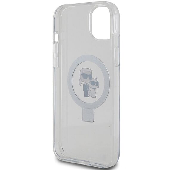 Karl Lagerfeld KLHMP15MHMRSKCH iPhone 15 Plus / 14 Plus 6.7" white/white hardcase Ring Stand Karl&amp;Choupette MagSafe